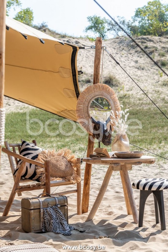 J Line Jline Cuscino Rotondo Rattan Rafia Naturale Almohada Redondo Cana Rafia Natural