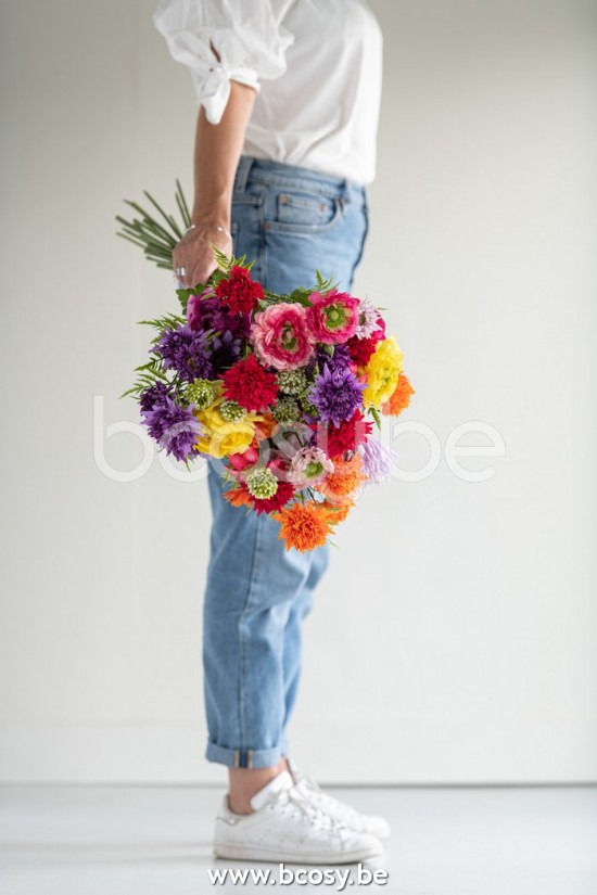 J Line Jline Chrysantheme Plastik Weiß Hell Lila blumen