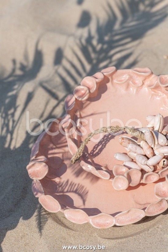 Jline Fuente Ibiza Redondo Ceramica Rosa Naranja Small