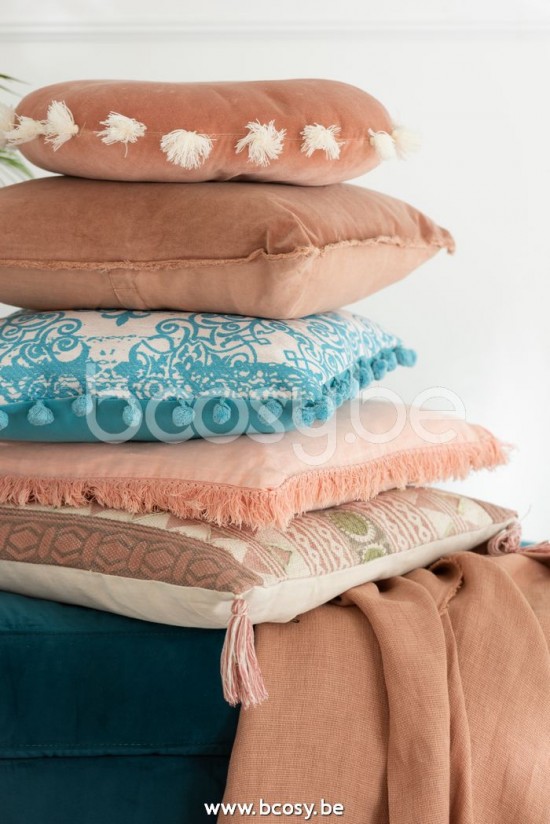 Jline Almohada Borde Corto Algodon Lino Oxido