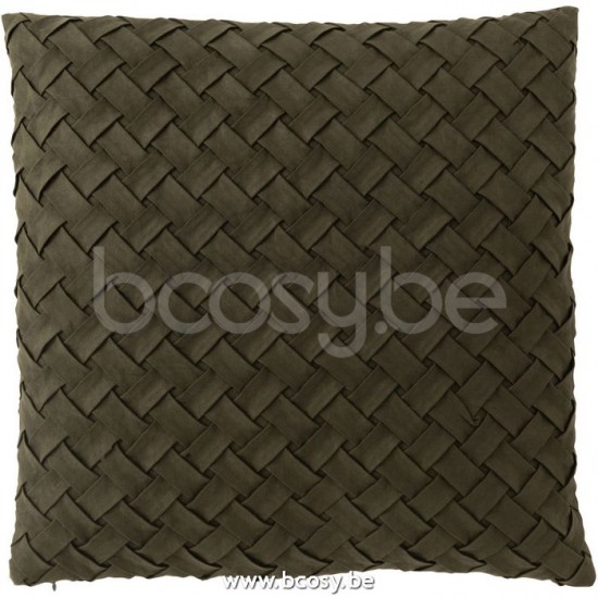 J Line Jline Kussen Gewoven Polyester Groen