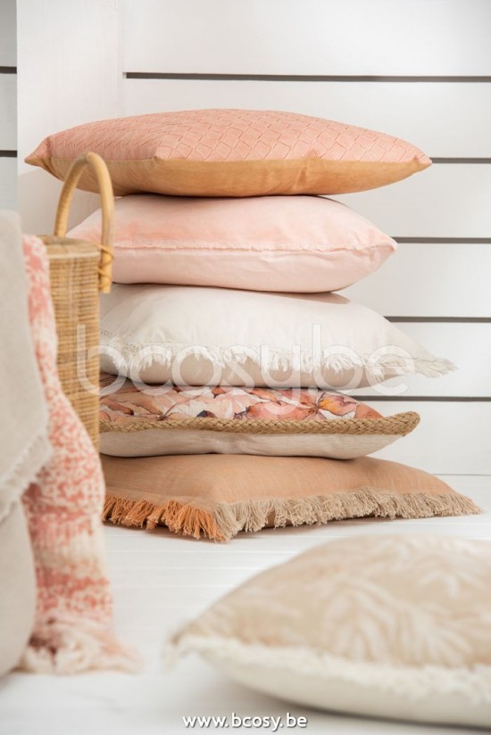 J Line Jline Cuscino Garden Poliestere Beige Verde Almohadon Garden Poliester Beis Verde