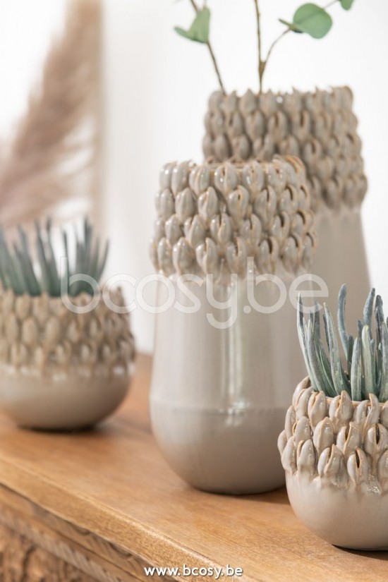 Jline Maceta Ibiza Ceramica Gris Small