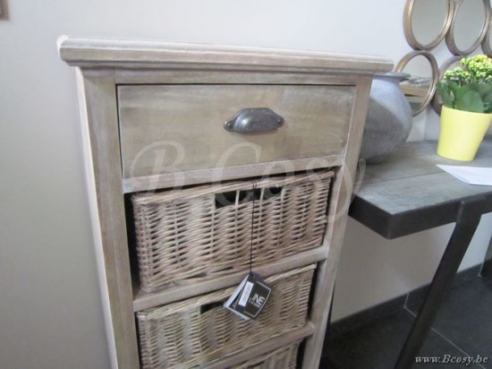 J Line Jline Cabinet 4 Basket Draw Wd Grey W cabinets with drawers