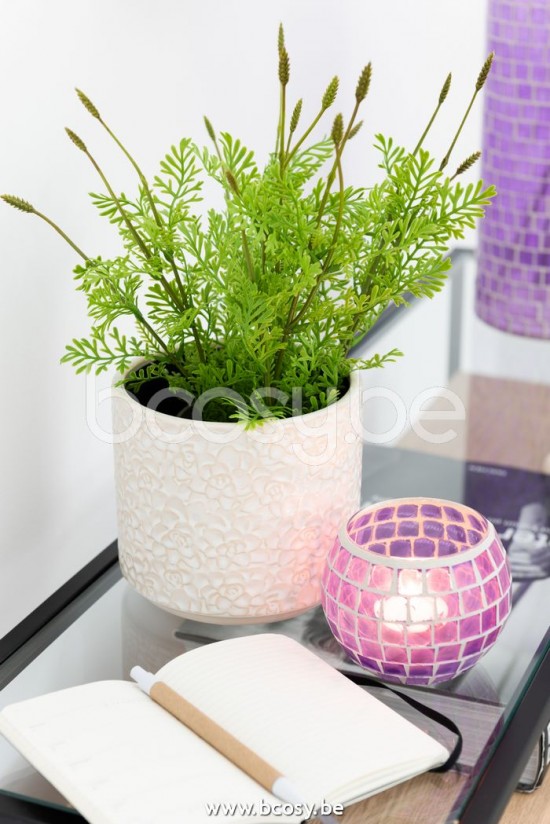 J Line Jline Porta T Light Mosaico Rotondo Vetro Malva Small Fotosforo Mosaicos Redondo Cristal Malva Small