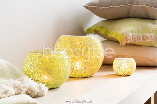 Jline Fotosforo Mosaicos Redondo Cristal Amarillo Small