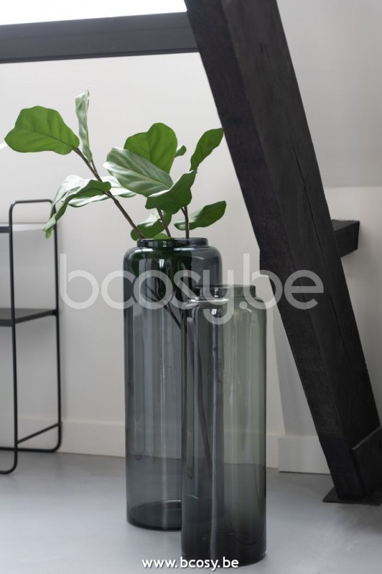 Jline Jarron Recto Largo Cristal Gris Xl