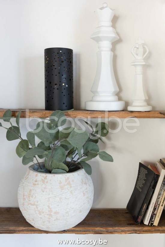 Jline Maceta Rustica Arcilla Blanco Large