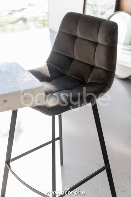 Jline Silla De Bar Olivier Textil Metal Gris