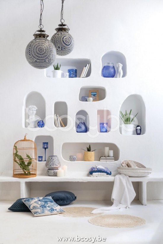 Jline Estera Borla Maiz Piel Algodon Beis Blanco