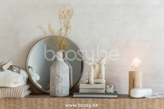 J Line Jline Base Lampada Silas Alto Legno Berangan Naturale Zocalo Silas Alto Madera Berangan Natural