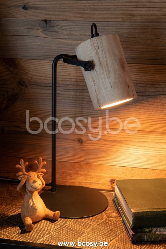 Jline Lampara Escritorio Silas Madera Berangan Natural