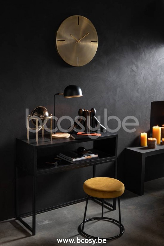 J Line Jline Lampada Da Tavolo Evy Ferro Legno Nero Naturale Lámpara De Mesa Evy Hierro Madera Negro Natural