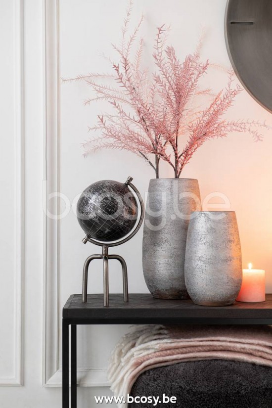 Jline Globo Trípode Hierro Plástico Plata Negro Small