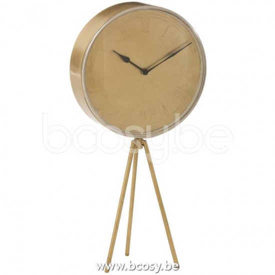 horloges de table Jolipa J Line Jline Horloge Sur Trepied Metal Or Large