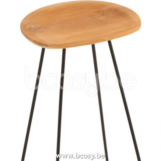 J Line Jline Barstuhl Tealholz Metall Naturell barhockers barstuhl barstuehle