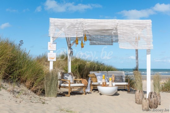 Jolipa Jline Fauteuil 2 Personnes Bambou Textile Naturel Blanc