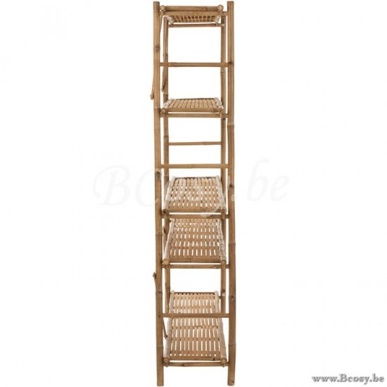 armoires etageres rayons Jolipa Jline Etagere 5 Planches Bambou Naturel