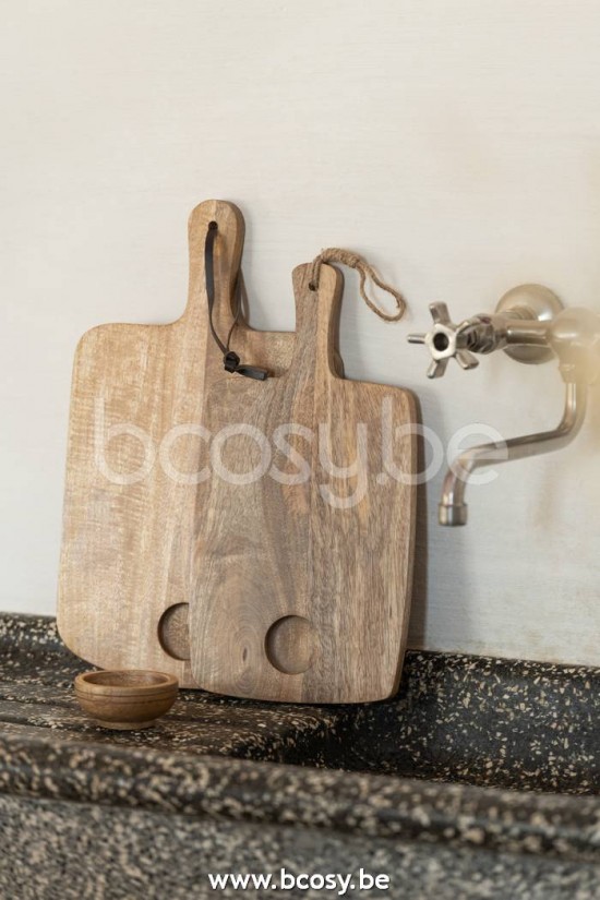 Jline Tabla De Cortar Cuenco Madera Mango Natural