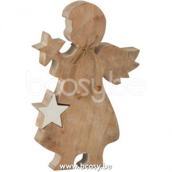 J Line Jline Angel Star Mango Wood White Wash White Large angels