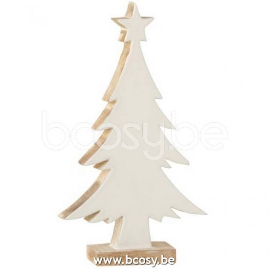 arbres sapins de noel sur pied Jolipa J Line Jline Sapin De Noel Bois De Manguier Blanc Blanc Wash Large
