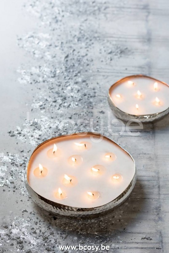 Jline Vela Perfumada Livia Metal Plata Large