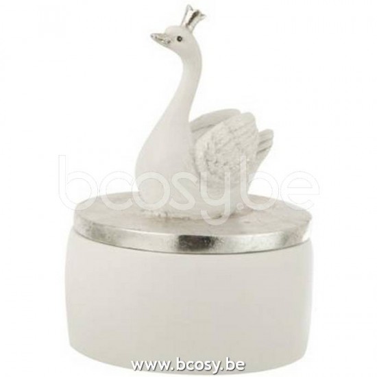 J Line Jline Jolipa 16185 Doos Zwaan Poly Wit Zilver