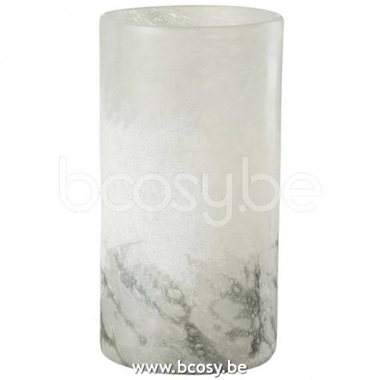 J Line Jline Jolipa 16377 Vaas Scavo Cilinder Glas Grijs Medium