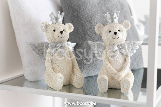 Jline Hucha Oso Resina Blanco Gris Large Surtido De 2