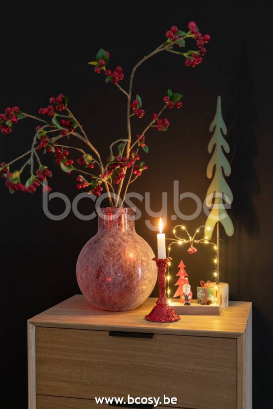 Jline Rama Bayas Finas Plastico Rojo Verde Medium