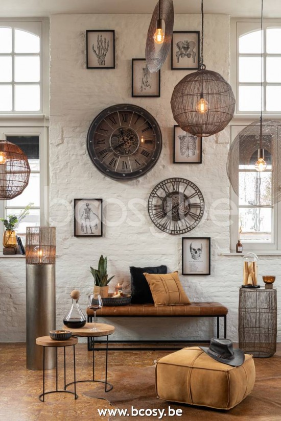 J Line Jline Set 2 Tavolini Cesto Alto Antico Marrone Set De 2 Mesas Auxiliares Cestas Alto Antiguo Marron