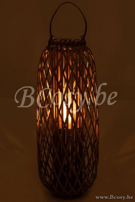 lanternes photophores Jolipa Jline Lanterne Willow Bois Gris Large