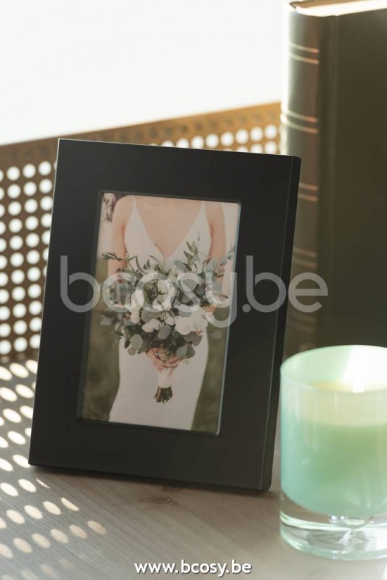 Jline Marco Foto Borde Ancho 13X18 Metal Negro Medium