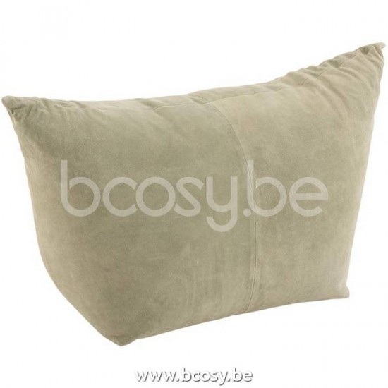 poufs Jolipa J Line Jline Pouf Ava Bas Cuir Vert