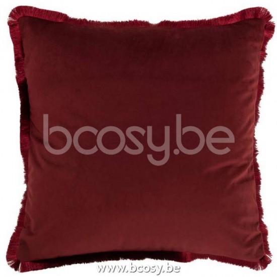 coussins Jolipa J Line Jline Coussin Alpha Carre Polyester Rouge