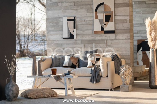 Jline Cojin Etnico Rectangular Algodon Azul Beige