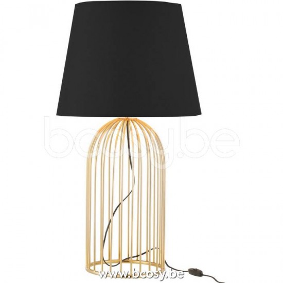 J Line Jline Jolipa 18537 Lampvoet Kap Joni Ijzer Goud