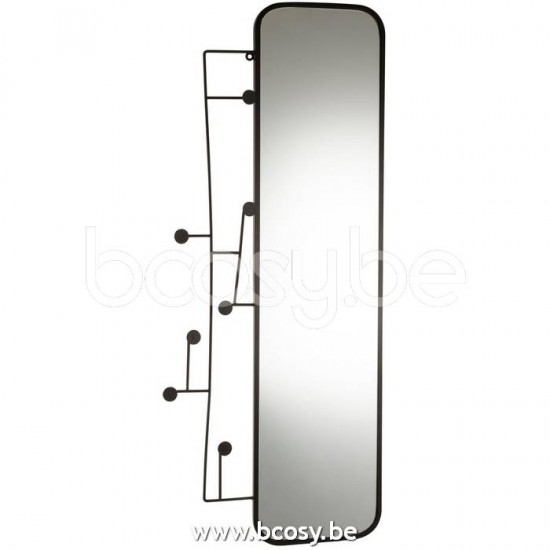 miroirs Jolipa J Line Jline Miroir Arlo Crochet Haut Noir