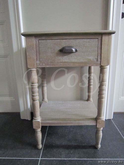 J Line Jline Bedside Table 1Draw Sq Wd Grey W 48X40X74Cm bedside night tables stands