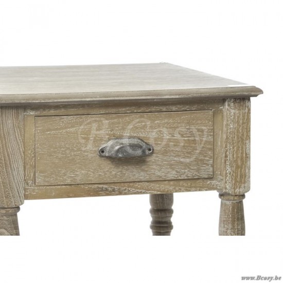 table de nuit 1 tiroir carre bois naturel 48x40x74cm table de chevet rustique bois lavage gris tables de nuit chevet Jolipa Jline Table De Nuit 1Tir Carre Bs Grey W 48X40X74Cm