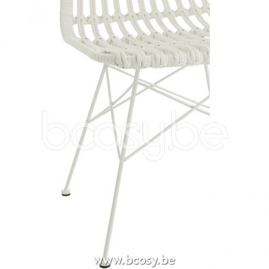 J Line Jline Chair Rachel Outdoors Met Plastic White dining chairs