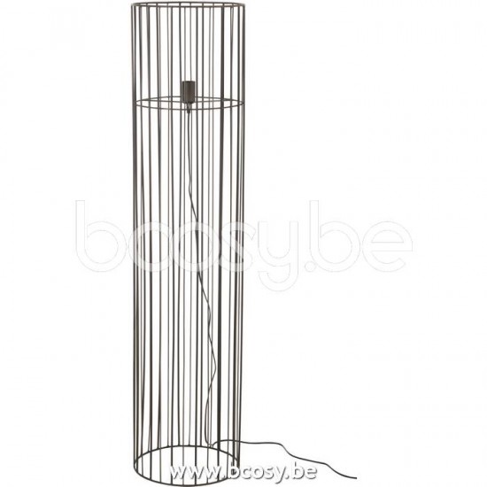 J Line Jline Jolipa 20410 Lamp Staand Rond Metaal Zwart