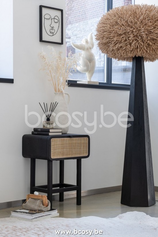 Jline Lamp Foot Octogonal Hardwood Black