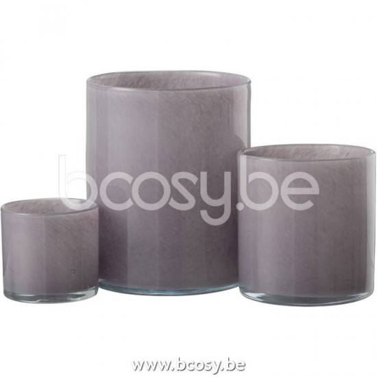 J Line Jline Jolipa 20651 Theelichthouder Jade Licht Paars Large