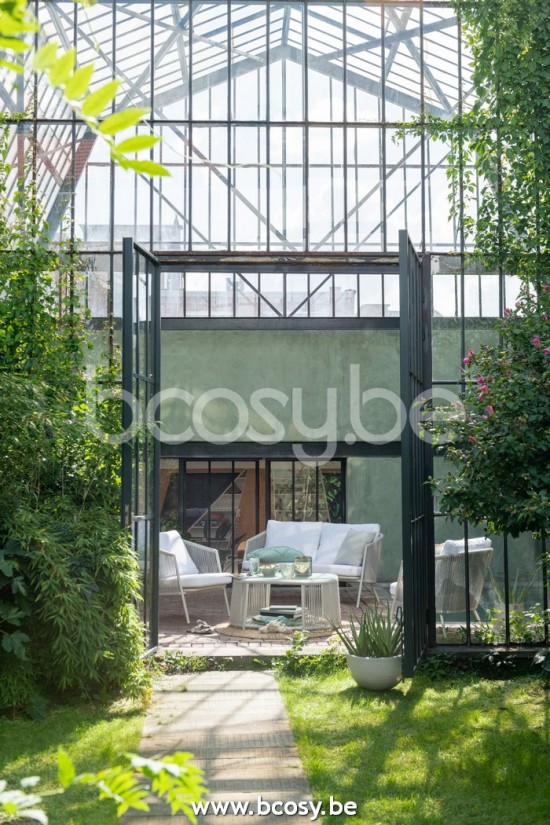 Jline Set Eli 4P Sofas Mesas Cojines Metal Cuerda Gris