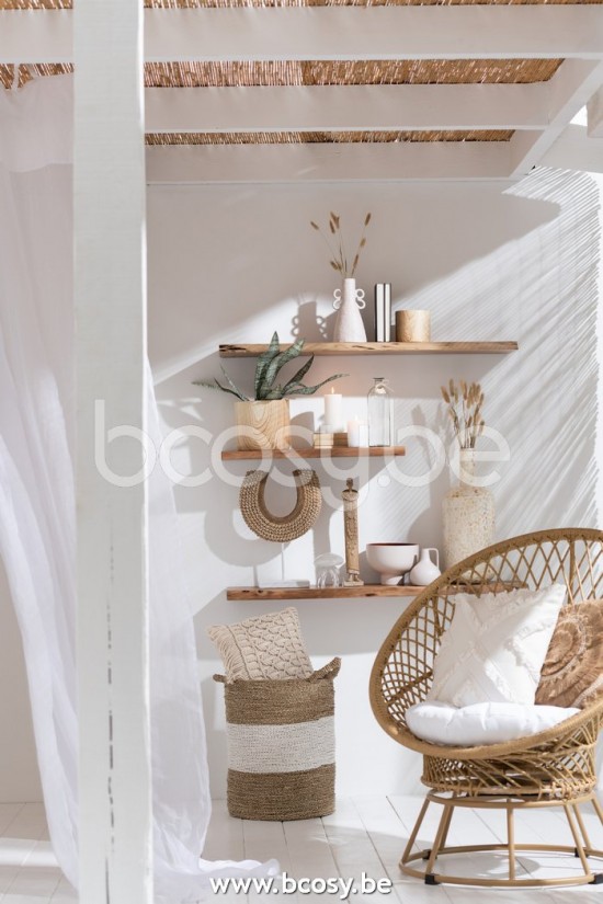 Jline Set De 3 Cestas Hierba Marina Blanco Natural