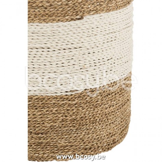 paniers de rangement Jolipa J Line Jline Set De 3 Paniers Zostere Blanc Naturel