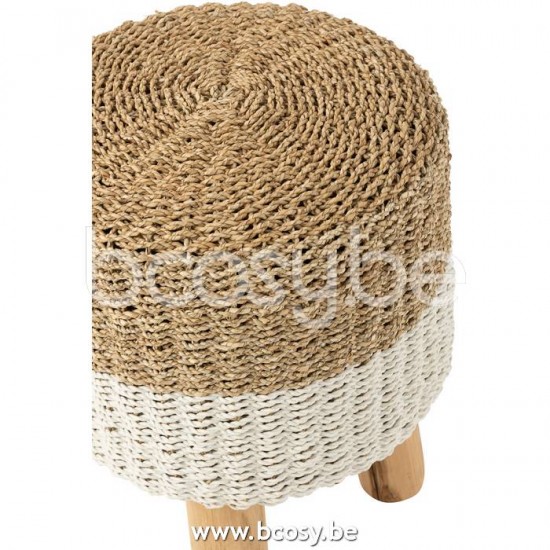 J Line Jline Jolipa 20749 Krukje Rond Zeegras Wit Naturel