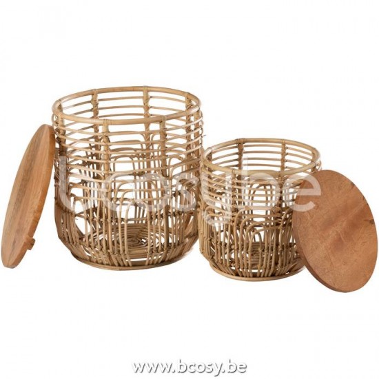 J Line Jline Set Of 2 Sidetables Ellen Rattan Natural nested side tables sidetables