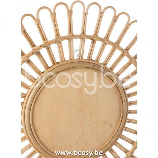 miroirs Jolipa J Line Jline Miroir Ellen Rond Rotain Naturel Small